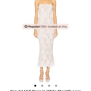 V. Chapman Capulet Midi Dress in white Chantilly Lace - Size 0 NWT